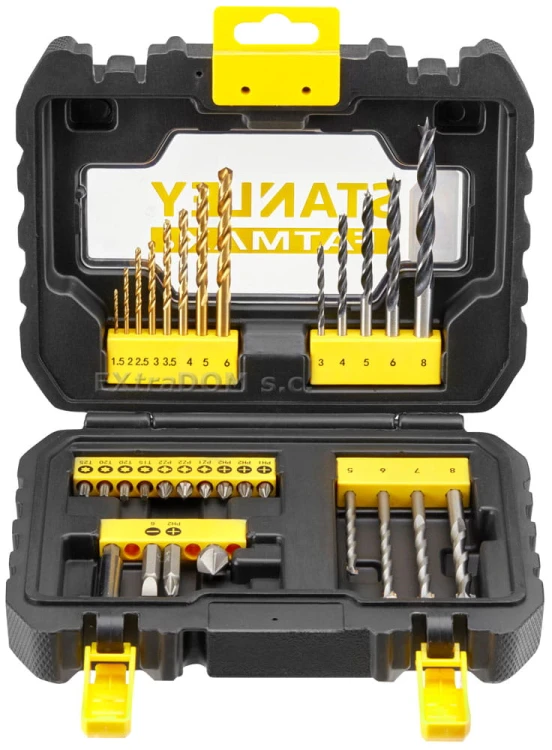 Bity, wiertła STANLEY FATMAX kpl. 31 cz. w mocnej kasecie STA88540