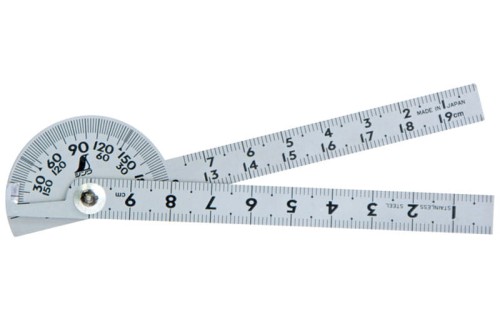 Kątomierz 10 cm, ø 40 stal nierdzewna Shinwa 62995