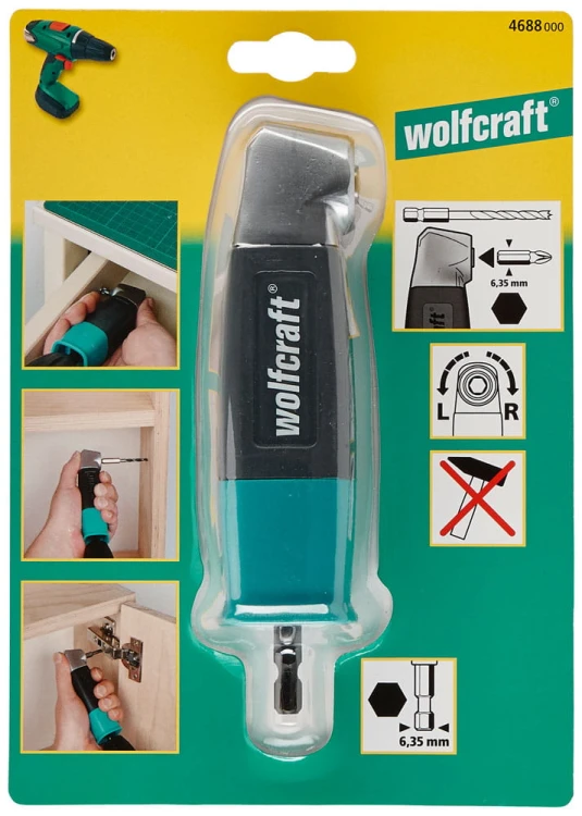 Przystawka kątowa do wiertarki, wkrętarki Wolfcraft 4688000