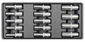 Zestaw narzędzi do szuflady 14 cz. - nasadki długie 1/2" Yato YT-5539