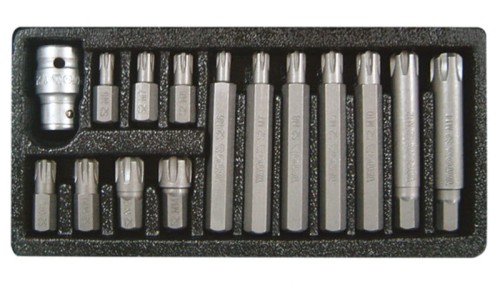 Klucze - bity YATO RIBE 15cz. - 0419