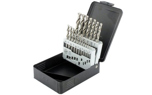 Wiertła do metalu Abraboro HSS-GS szlifowane kpl. 19 cz w kasecie 00141019