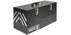 Metalowa skrzynka narzędziowa Yato 460mm podwójna półka YT-0885