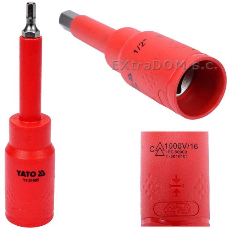 Izolowany klucz trzpieniowy HEX 4x120mm 1/2 VDE YATO YT-21085