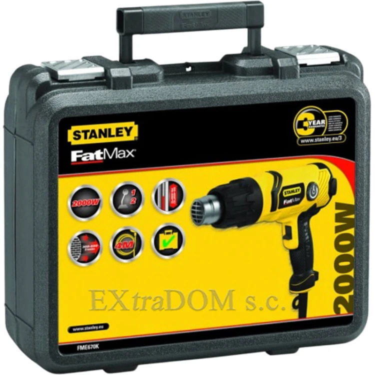 Opalarka Stanley Fatkax 2000W 50-600C walizka + akcesoria FME670K-QS