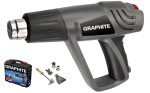 Opalarka Graphite 2000W w walizce z akcesoriami, regulacja temperatury, 3 biegi 59G524