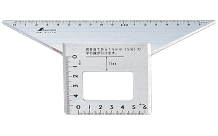 Kątownik trójwymiarowy 45º, aluminium Shinwa 62114