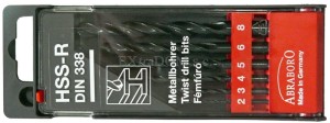 Wiertła do metalu Abraboro HSS czarne kpl. 6 cz.