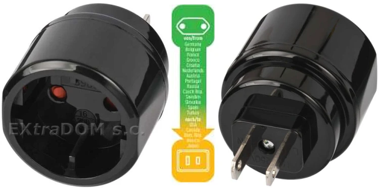 Adapter podróżny Euro => USA Brennenstuhl