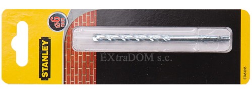 Wiertło do muru, cegły, pustaka 6mm Stanley z uchwytem walcowym STA53095