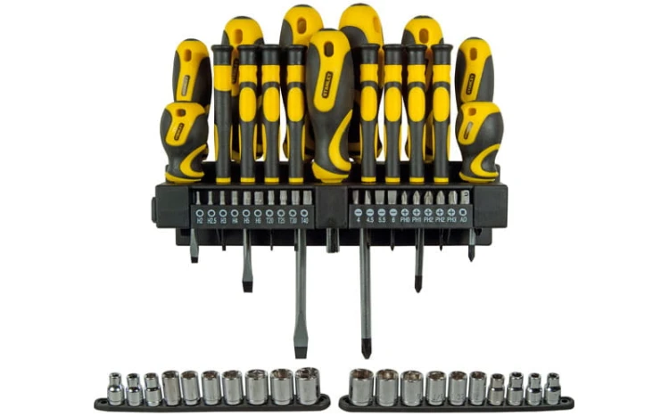 Zestaw narzędzi Stanley kpl 57 szt + wieszak 621430