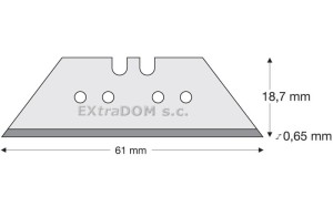 Ostrza trapezowe TGL 65 PB opk 10 szt Lutz 480583