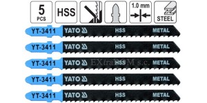 Brzeszczoty do wyrzynarki Yato typ T 100mm 8 TPI do metalu kpl. 5 szt.- 3411