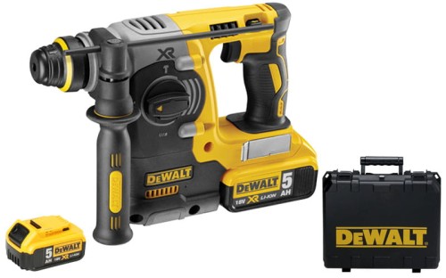 DEWALT akumulatorowa młotowiertarka bezszczotkowa SDS-Plus 18V XR 2,1J 5,0Ah DCH273P2-QW