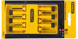 Wkrętaki precyzyjne, zegarmistrzowskie Stanley kpl. 6 sztuk, 66-052