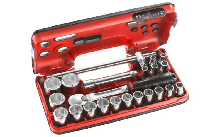 Klucze nasadowe Facom zestaw nasadek 6-kątnych 8-32mm 22 cz. 1/2" SL.DBOX4
