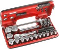 Klucze nasadowe Facom zestaw nasadek 12-kątnych 8-32mm 1/2" 22 cz. SL.DBOX412