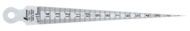 Miernik średnicy szczeliny 1-15mm, stal nierdzewna Shinwa 62600