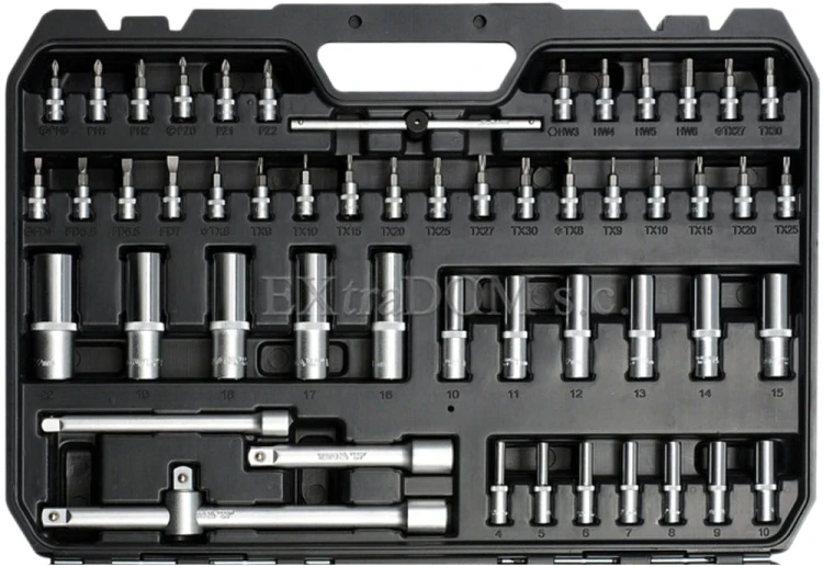 Zestaw narzędziowy Yato 1/4'' 3/8'' 1/2'' 173cz. YT-38931