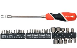 Wkrętak giętki Yato z końcówkami 31 części YT-25972