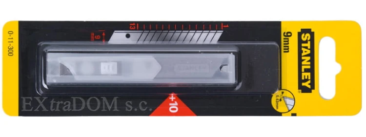 Ostrza łamane Stanley 9mm opk. 10 sztuk 11-300