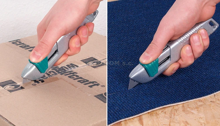 Nóż Wolfcraft bezpieczny z ostrzem trapezowym 4134000