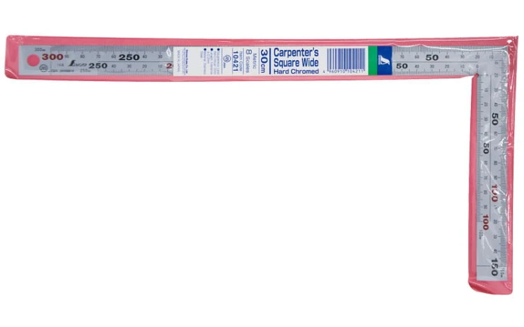 Kątownik 30cm, 8 skali, stal nierdzewna Shinwa 10421