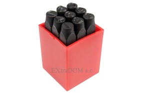 Znaczniki cyfrowe - numeratory YATO 8mm, kpl. 9 cz. YT-6855