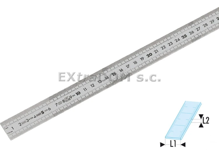 Linijka Facom ze stali nierdzewnej półsztywna 2-stronna 300mm DELA.1056.300