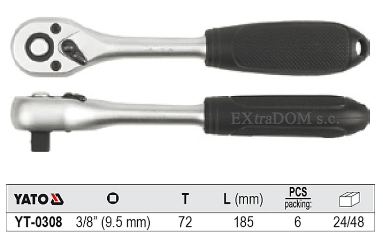 Grzechotka prosta 3/8 Yato