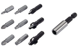 Zestaw bitów i fazowników Wolfcraft kpl 10 cz 2542000