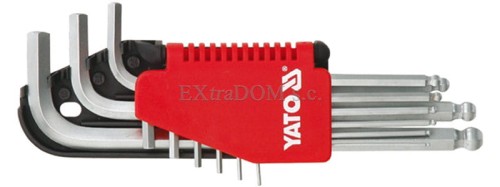 Klucze imbusowe Yato hex z kulką 10cz. 2-12mm Cr-V YT-0509 
