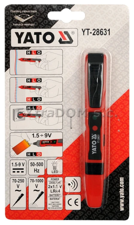 Wskaźnik napięcia typu FAZER Yato 12 - 250 V YT-28631