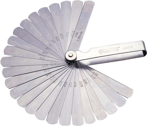 Szczelinomierz listkowy 100mm 32 listki 0,02 - 1mm SATA 09407