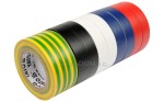 Taśma izolacyjna Yato 20m 19mm pakiet 10 sztuk 5 kolorów YT-8173