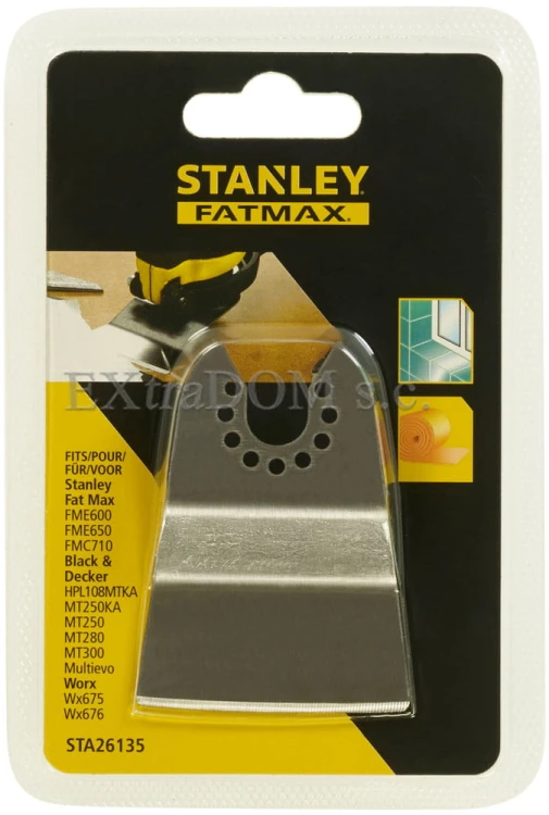 Stanley sztywny skrobak 52mm x 26mm, do usuwania twardych i miękkich materiałów z gładkich powierzchni STA26135-XJ