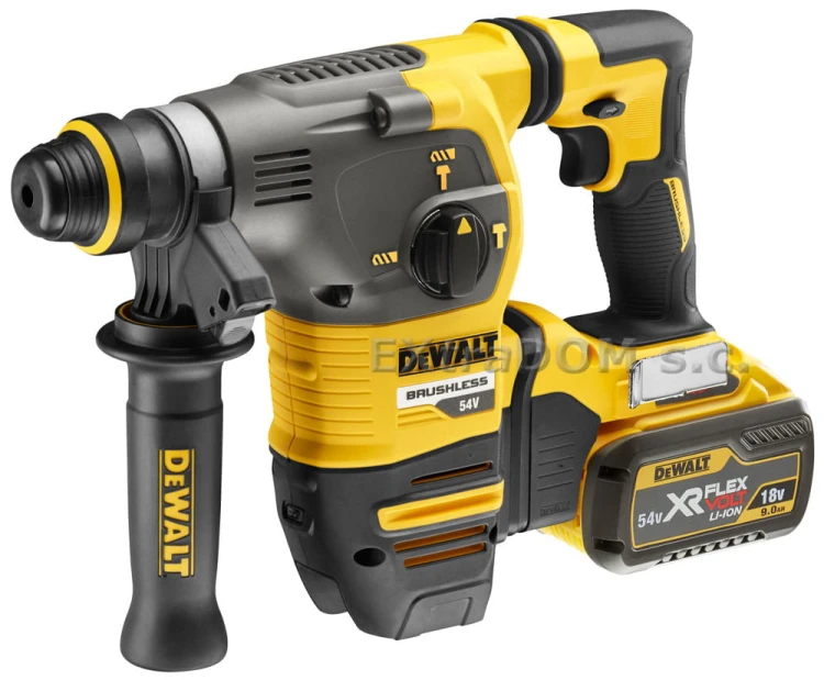 DEWALT Młotowiertarka akumulatorowa SDS-Plus XR FlexVolt 54V 3,5J DCH333X2-QW 2 aku. 9,0Ah, ładowarka i walizka TSTAK
