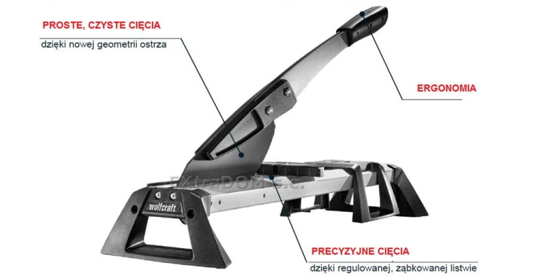 Gilotyna do paneli podłogowych i płyt z winylu Wolfcraft VLC 800 6939000