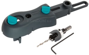 Zestaw do wiercenia Wolfcraft - szablon do wiercenia, nawiertak z pogłębiaczem i ogranicznikiem głębokości wiercenia 6960000