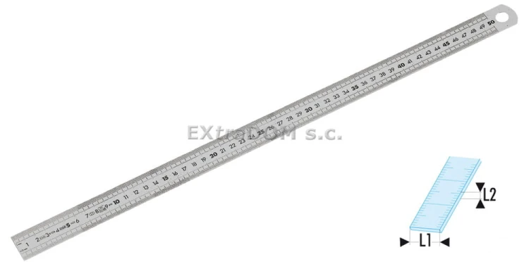  Linijka Facom ze stali nierdzewnej półsztywna 2-stronna 500mm DELA.1056.500