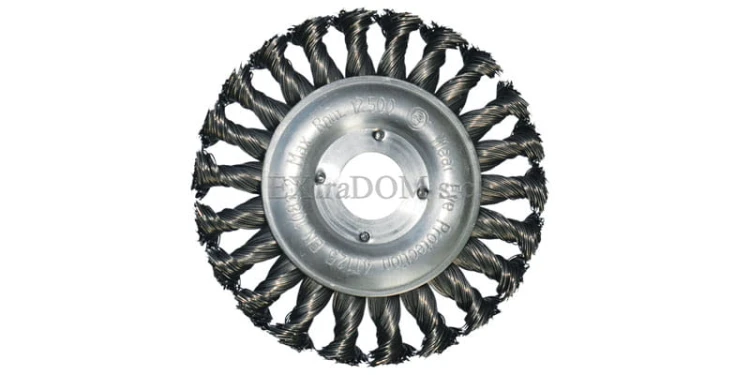 Szczotka tarczowa 125mm Abraboro drut splatany INOX
