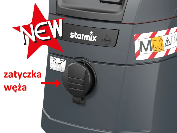 Odkurzacz przemysłowy Starmix iPulse L-1635 TOP EWS do pracy ciągłej + worki GRATIS