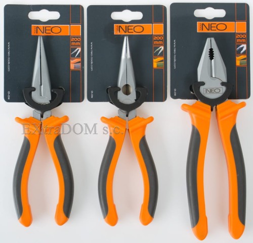 Szczypce Neo Tools 200mm zestaw 3 sztuk