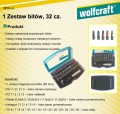 Bity, końcówki śrubokrętowe z uchwytem 1/4 Wolfcraft kpl. 32 cz. 2975000