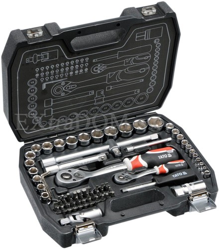  Zestaw narzędziowy Yato 1/2", 1/4", 72 cz.