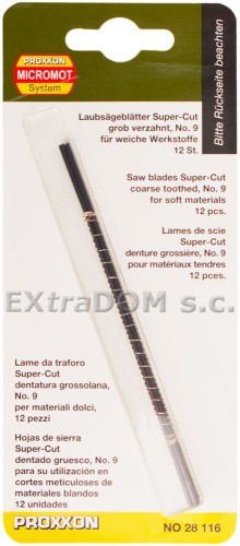 Brzeszczoty z grubymi zębami Proxxon Super-Cut kpl. 12szt. 28116