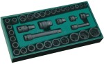 Klucze nasadowe udarowe 3/8" i 1/2" SATA zestaw 36 szt. wkładka do wózka 09914