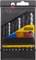 STA56005-2.jpWiertła do muru, cegły, pustaka, wiertła do metalu i drewna Stanley kpl. 9 szt. z uchwytem walcowym STA56005 g