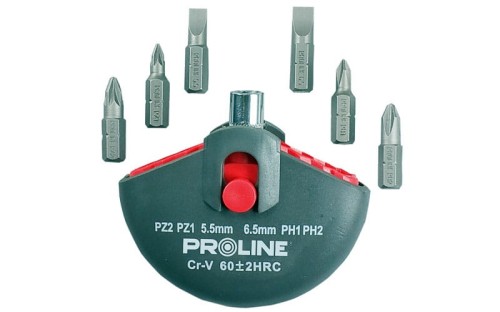 Zestaw bitów z uchwytem magnetycznym 7szt Proline 10697