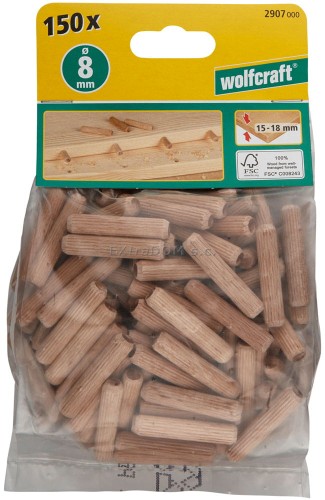 Kołki połączeniowe drewniane śr.8x40mm do Wolfcraft 2907000